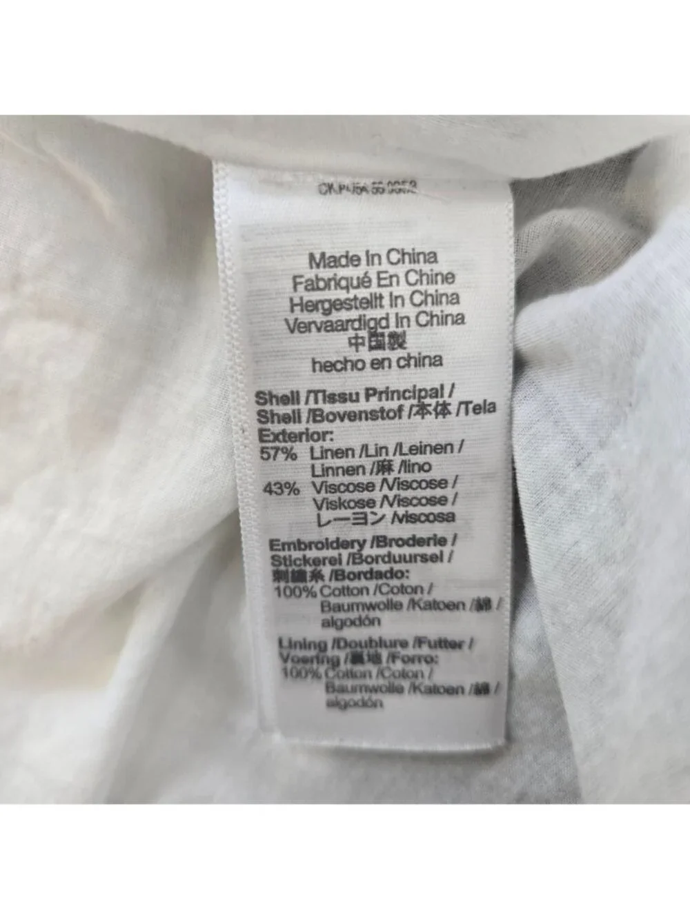 Madewell Linen Blend Embroidered Tiered Midi Dress in Gingham Check Size Small - Picture 7 of 7